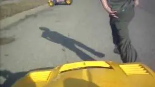 me on the safety 1st corvette on 24v and a crash at the end! modified power wheels