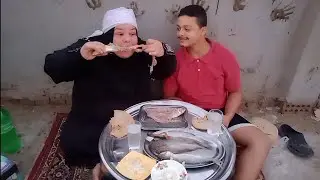تحدي علي 2كيلو فسيح 40رغيف بلدي احمد طلعلو شنب واحلي قعده علي السطح