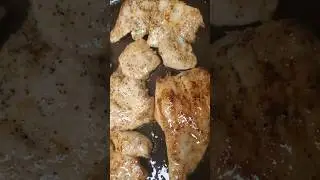 Cooking Lemon Pepper Chicken Cutlets #shorts #shortsfeed