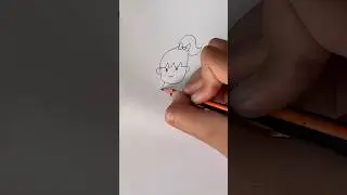 Рисуем милую девочку. Let&rsquo;s draw a cute girl. #howtodraw #drawing #какнарисовать