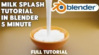 Milk splash [ Blender tutorial in 5 minute ]