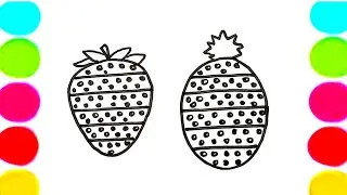 Pineapple popit Drawing, Painting & Coloring For Kids and Toddlers_ Child Art #icecreamdrawing