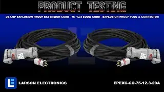 20-Amp Explosion Proof Extension Cord - 75' 12/3 SOOW Cord - Explosion Proof Plug & Connector