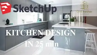 kitchen interior design in 2022 by sketchup in 25 min #kitchentips #kitchendesign #kitcheninterior