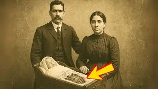Pareja posa con bebé en 1903. 120 años después, los restauradores perciben algo imposible en la cuna