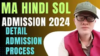 SOL MA Hindi Admission 2024 Complete Details| DU Sol MA Hindi Admission 2024