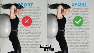 How to make the text wrap around the character in Photoshop