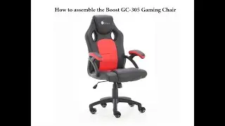 Boost Industries GC-305 Mid-Back Ergonomic Gaming Chair Assembly Video