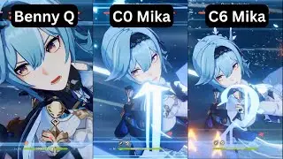 C0 vs C6 Mika vs Bennett buff on Eula
