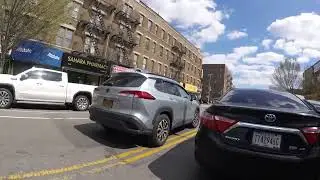 TLC Cab Triple Parked in Bath Beach Brooklyn on Bath Ave. Despicable Behavior