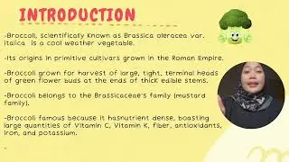 BROCOLLI : CHM258 video presentation