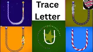 Trace Letter U UPPERCASE Learn to Write The Alphabet Letter FUN LEARNING VIDEOS FOR KIDS