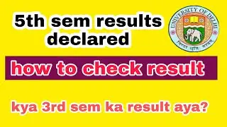 Sol 5th sem results declared | aryan update-DU