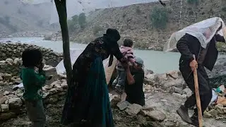 🏔☔️The suffering of the nomads in the heart of nature: a tortuous🥶 day in the rain⛈️🏞