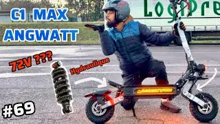 ANGWATT C1 MAX SUSPENSION  6000W 60V [4K 60fps] TROTTINETTE ELECTRIQUE #pourtoi #foryou #rider #fyp