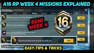 BGMI WEEK 4 MISSIONS 🔥 A16 WEEK 4 MISSION 🔥 A16 RP MISSION WEEK 4 EXPLAIN 🔥 WEEK 4 MISSION BGMI