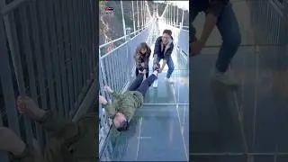 Sky Ladder Adventure in China 😱 #shorts #facts
