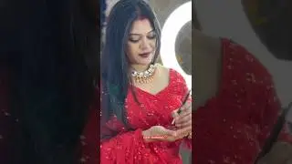 Traditional Bengali look with gorgeous viral red saree makeup 💄 Sindur look 🥰🥀 for my love 😍