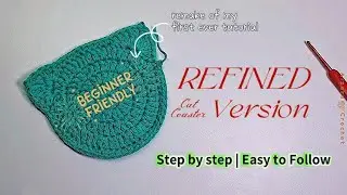 Easy Cat Coaster Crochet Beginner Friendly - DIY - HANDMADE [Aizara Crochet]