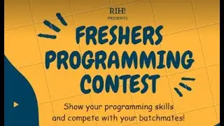 FPC - Freshers Programming Contest - by RIH. Registration process & details.