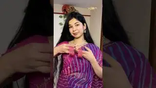 GRWM in Pink Saree 💖 Soft Glam Makeup | Indian Wedding Guest Look #shorts