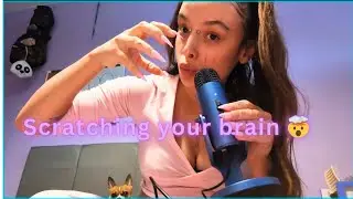 ASMR Bare Mic Scratching VS fluffy Mic Scratching W Long Nails 💗✨ SassySoundsAsmr search for the 🪲