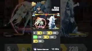 Basic Dizzy combo #guiltygear #dizzy #combos #fgc #xrd #shorts