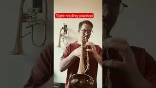 Trumpet daily practice with sight reading and tone production work #trumpeters #musicpractice
