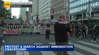 Anti-ICE protest blocks traffic downtown as operation 'Midway Blitz' gets underway