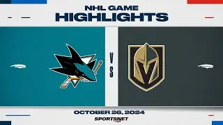 NHL Highlights | Sharks vs. Golden Knights - October 26, 2024