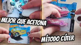 Abrir Hot Wheels SIN DAÑAR BLÍSTER con CÚTER, ¿MEJOR que ACETONA?
