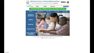 Kindergarten Math Part 3 National Library of Virtual Manipulatives Number Line Attribute Blocks