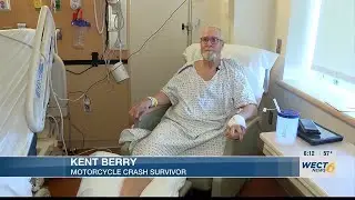 Motorcycle crash survivor shares story of life-saving measures taken