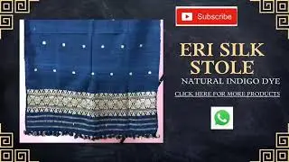 Handloom Stole II Eri Silk Natural Indigo Dye I #Ananyastore