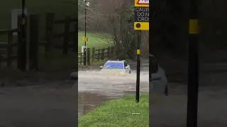 That Floated&hellip;😳😅 #EV #StormChandra #FloodingUK #HallGreenFord #FordCrossing #FloodedFord #Foryou