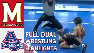 Maryland vs American University Full Duals Men's College Wrestling 12 6 2025