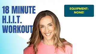 18 minute Bodyweight HIIT Workout (Quick intervals for cardio and fat burning!)