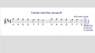 Twinkle Little Star: phrase B