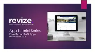 Webinar: e-Notify/FAQ App Review