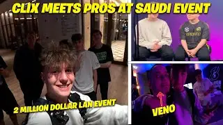 CLIX GOES LIVE FROM 2M$ SAUDI LAN EVENT & MEETS OTHER FORTNITE PROS (Dukez, Veno, Jannisz, Kreo)