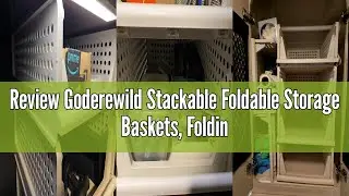 Review Goderewild Stackable Foldable Storage Baskets, Folding Storage Bins, Closet Organizers and Pl
