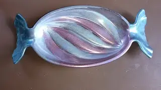 #111 Candy mould,epoxy resin, chrome powders.