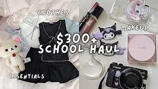 back to school haul .°🎧⋆ clothing try-on, school supplies & essentials, university student