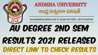 Andhra University Degree 2nd Sem Results 2021 Released/Direct links to check Results/AU Degree Exams