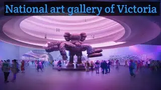 Walking tour National art Gallery of Victoria in Melbourne's Australia,