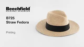 How to print onto the removable band of the B725 Straw Fedora | Beechfield Headwear #customised