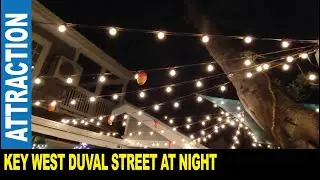 Key West Duval Street at night in downtown many shops bars galleries houses | Jarek in Florida USA