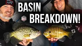 Ice fishing an INSANE BASIN BITE for Crappies and Bluegills!