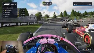 F1 25 Career Mode 100% Difficulty / Round 13 Belgian GP 15 Laps / Alpine / Steering wheel gameplay