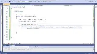 C# Print Results From Array | Show Numbers From Array In C# | Print Array With Loop